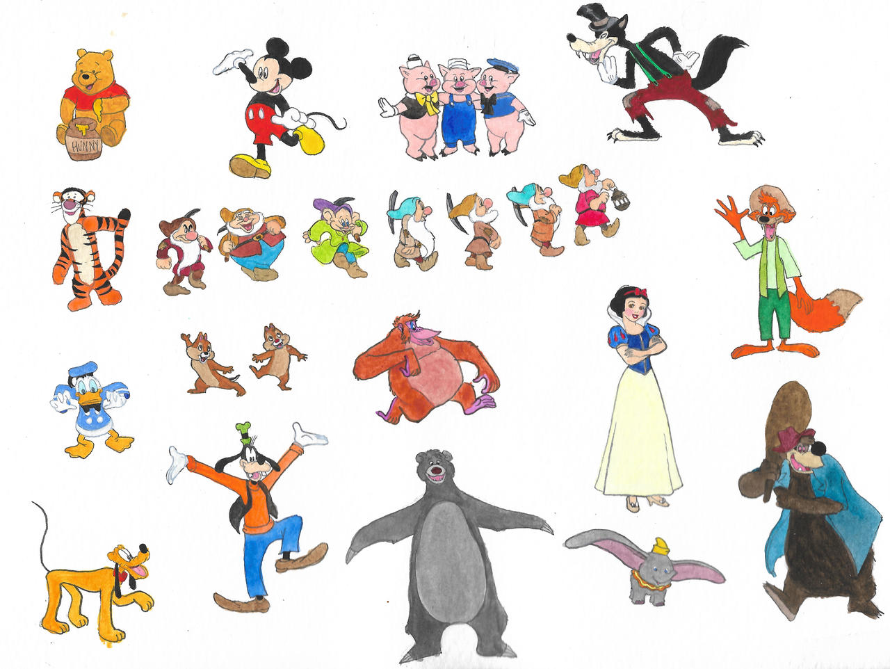 Disney Characters By Brazilianferalcat On DeviantArt disney-characters-by-brazilianferalcat-on-deviantart