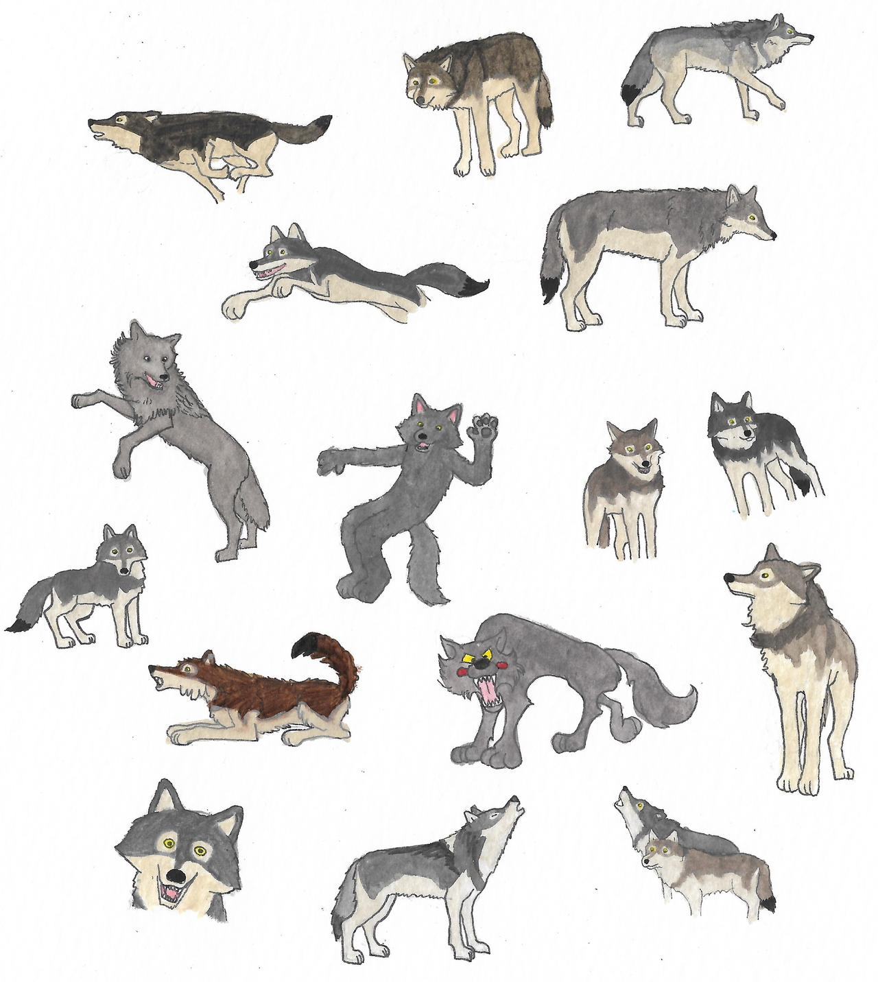 Wolves by brazilianferalcat on DeviantArt