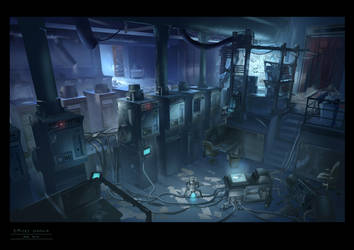 Cyberpunk. Hacker Place