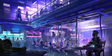 Cyberpunk. Night Club