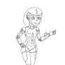 Robotgirl - Preliminary Inks