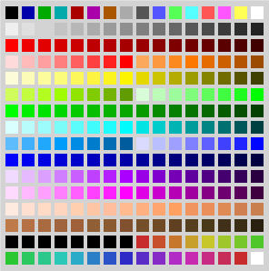 NTSC256 Color Palette by HMontes on DeviantArt