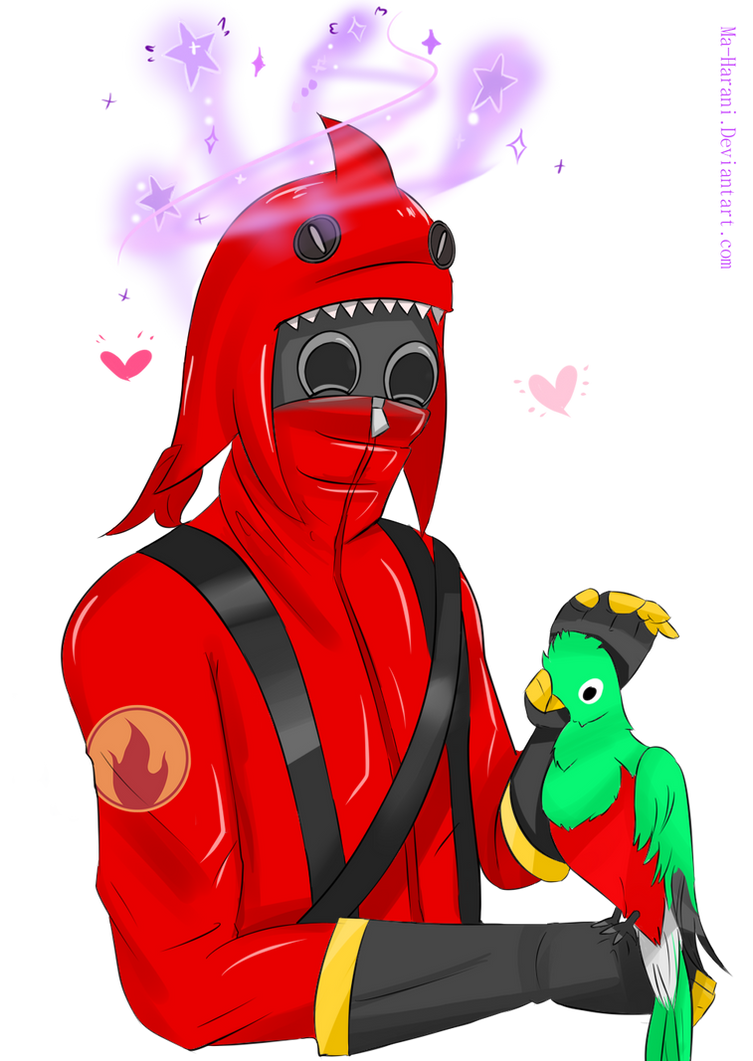 || Commission || Pyro and Birb by Flora-Lynn on DeviantArt