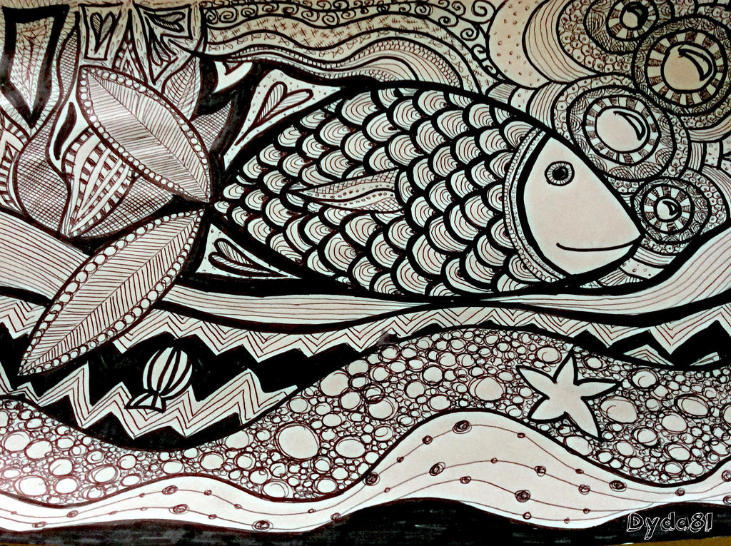 Zentangle fish