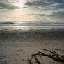 Sunset over Hokitika beach