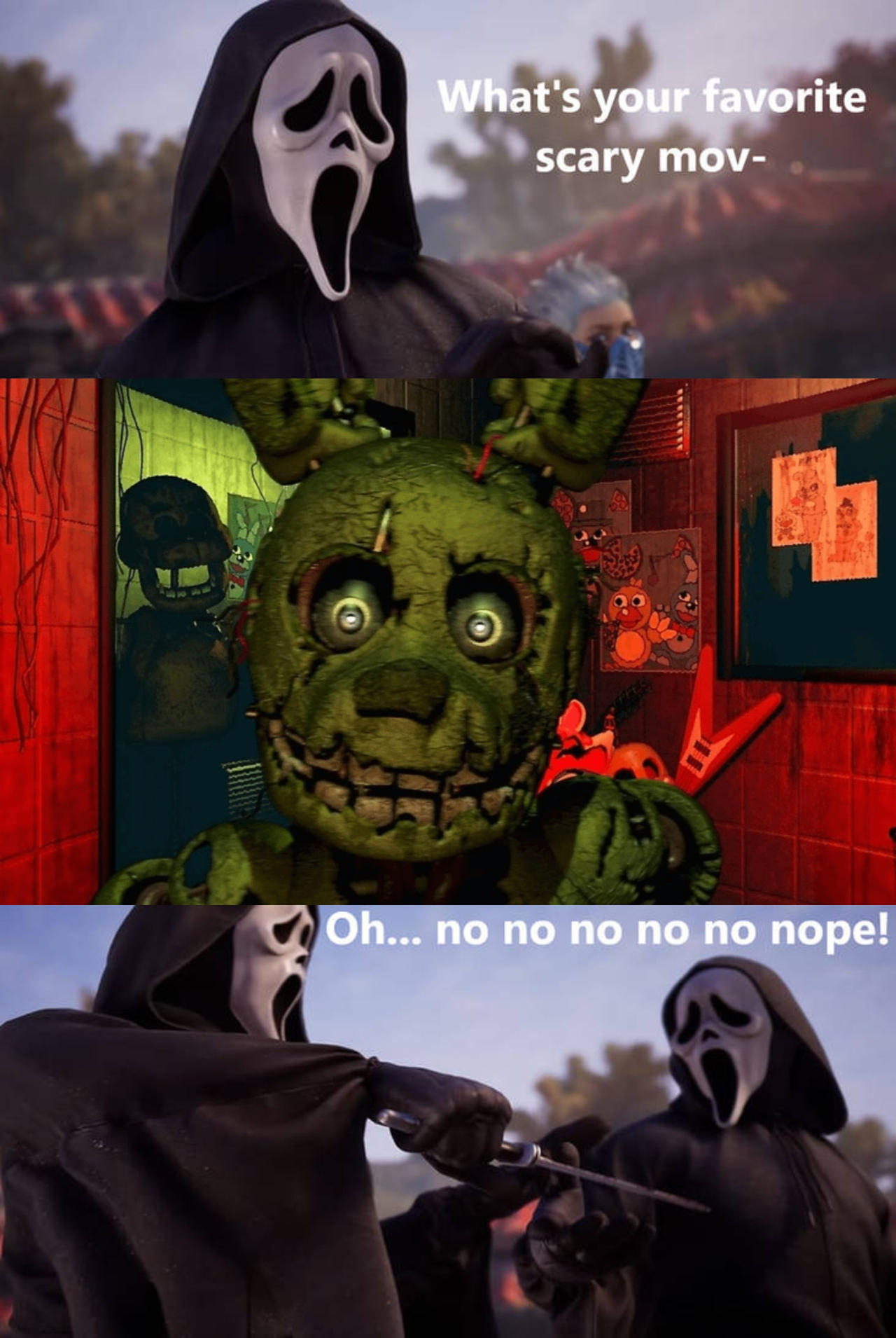 Ghostface vs Springtrap by MarvinX619backup on DeviantArt