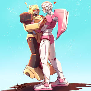 bumblebee and arcee G1 cute bot