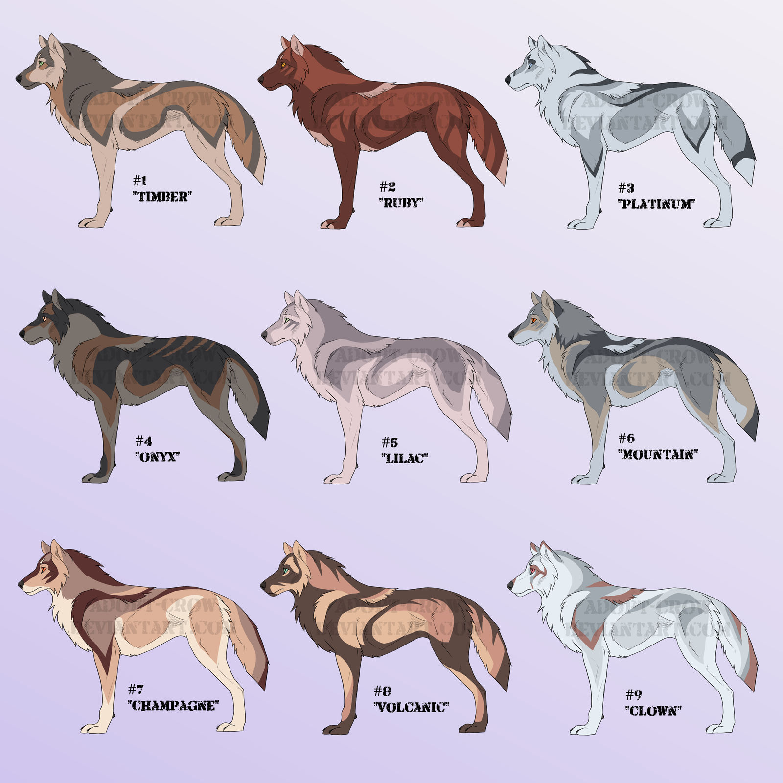 Wolf Adoptables 2 | CLOSED by Adopt-Crow on DeviantArt