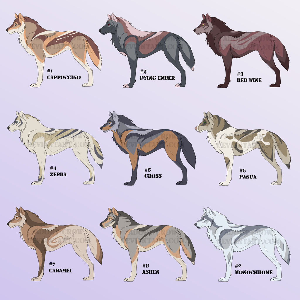 Wolf Adoptables 3 | 2/9 OPEN by Adopt-Crow on DeviantArt