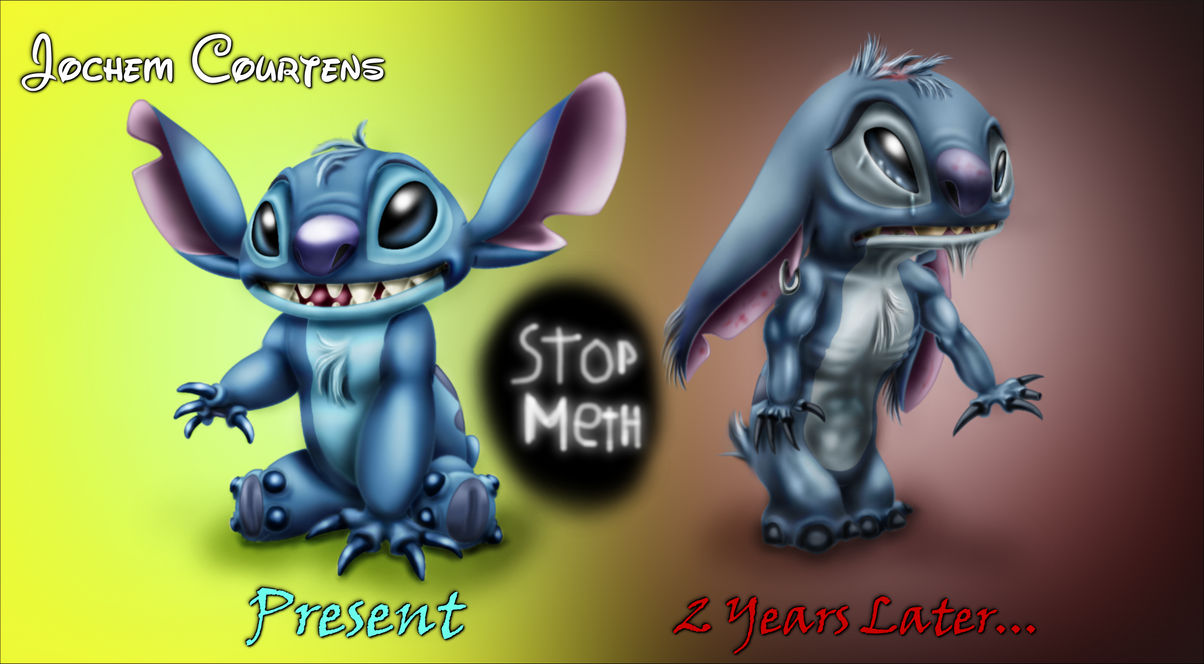 Stitch Before and After Meth. by NeoseekerStitch on DeviantArt