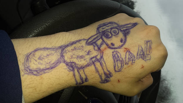 Bored at work Shaun The Sheep doodle