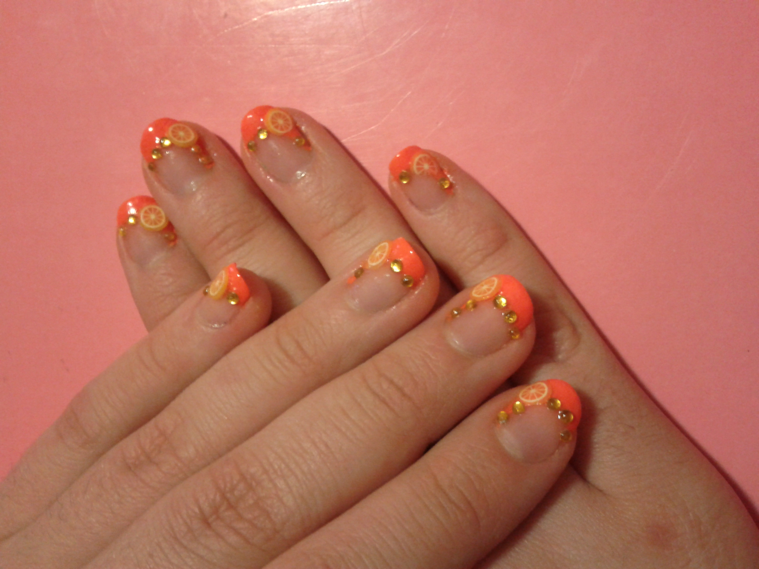 Orange Nails