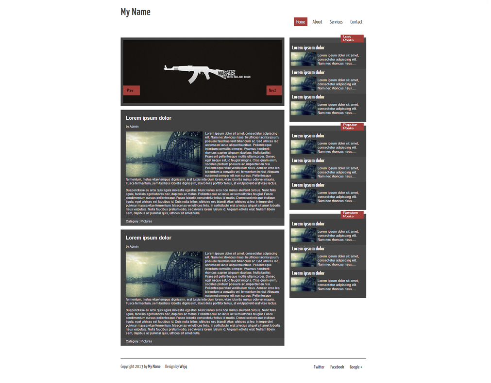 My blog ( Templates HTML/CSS) by wejq on DeviantArt