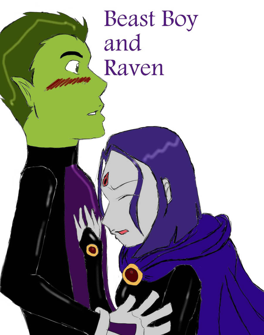 Beast Boy and Raven by ApprenticeOfGaga