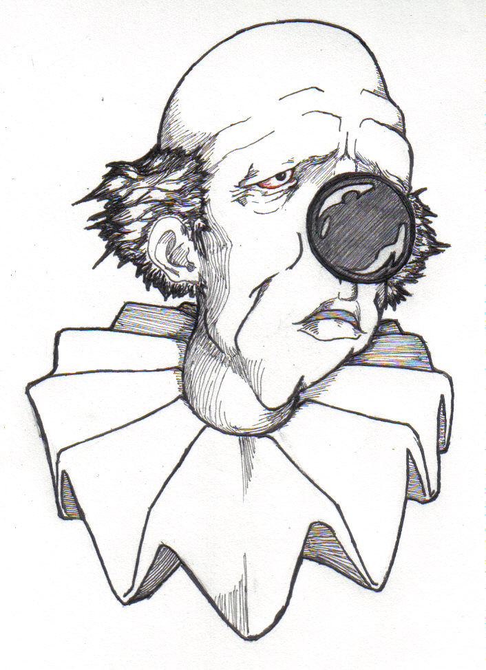 sad clown drawing