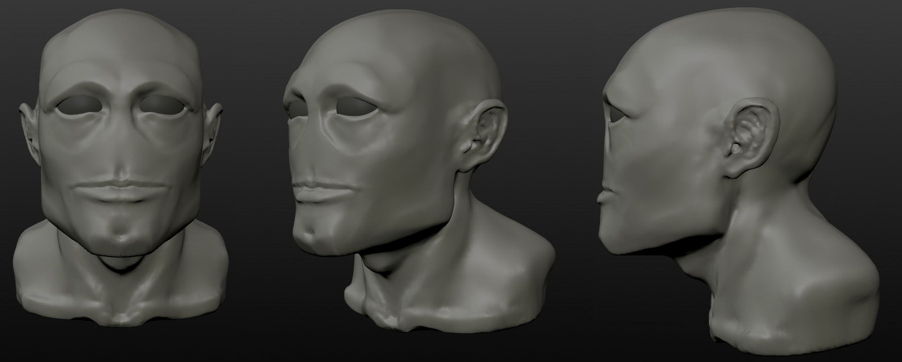 Large, initial sculpt