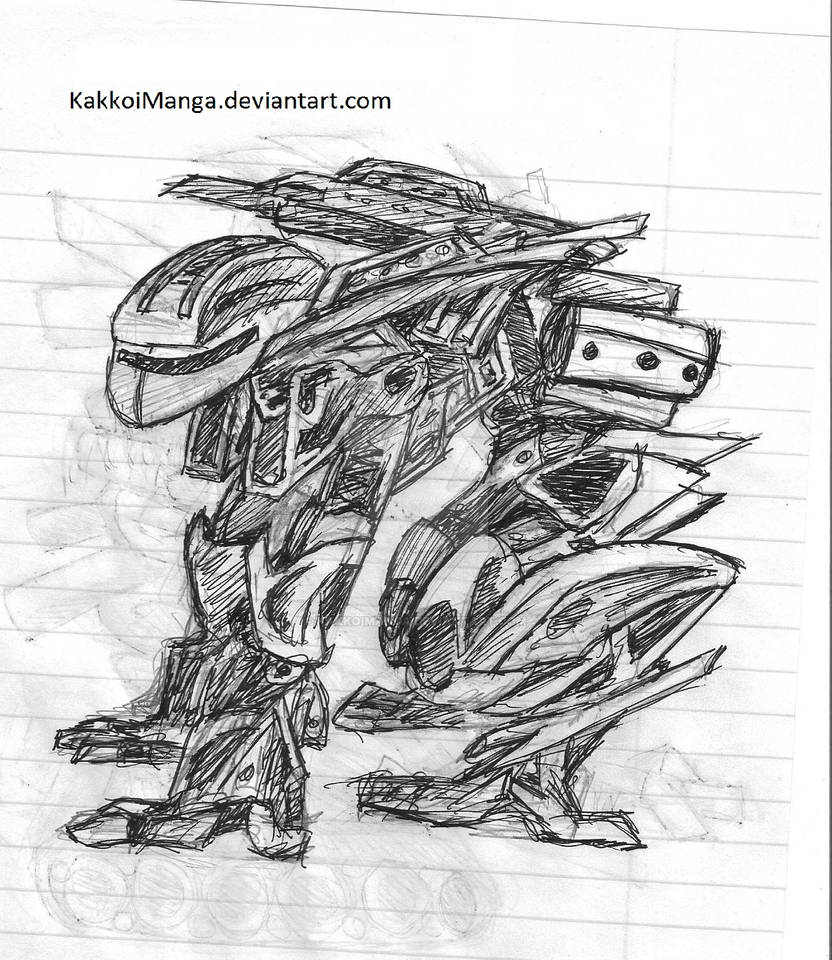 Quick Robot Sketch001 by KakkoiManga on DeviantArt