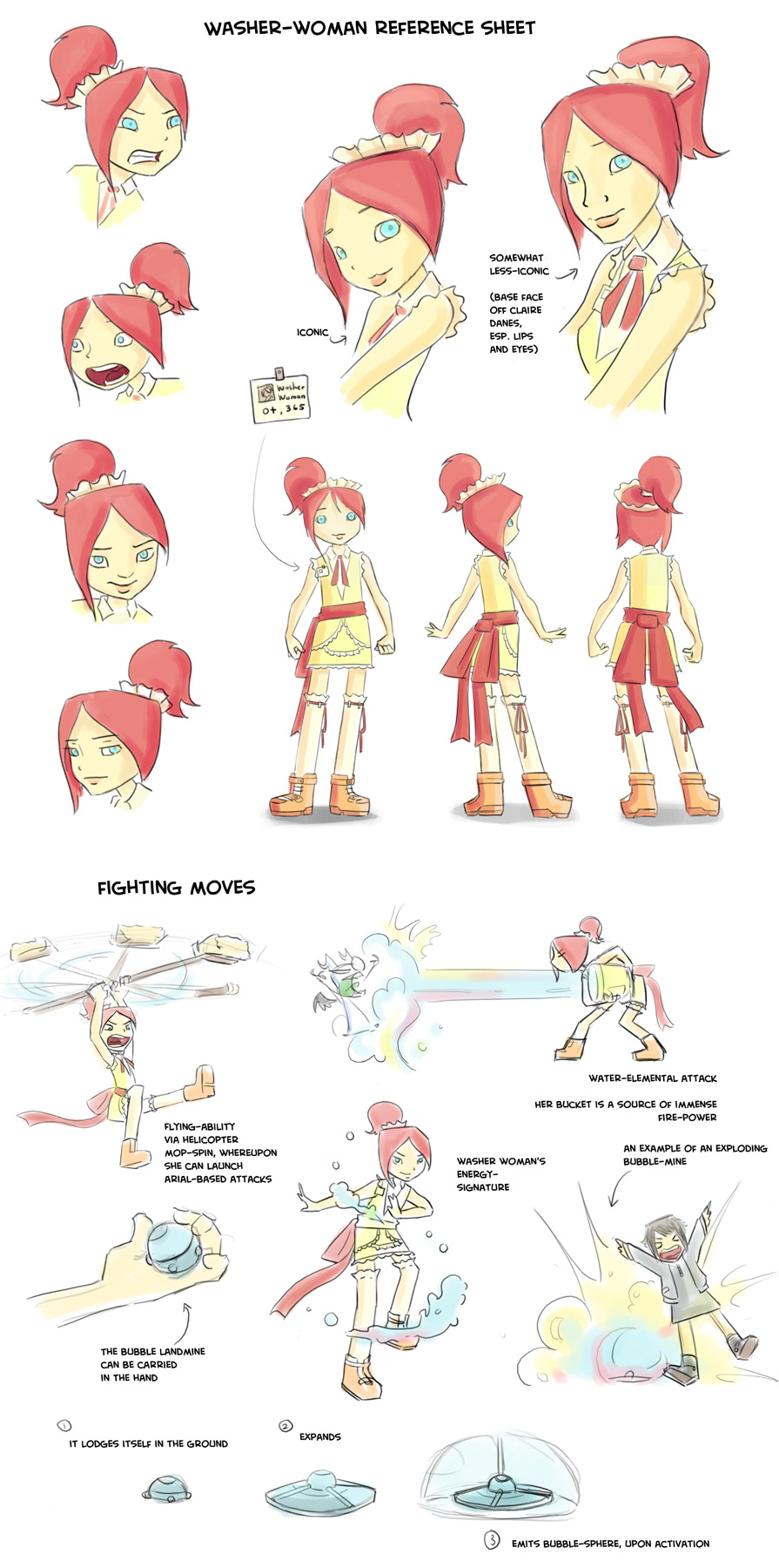 Washer woman Reference Sheet