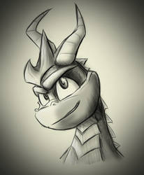 Rough Spyro head sketch