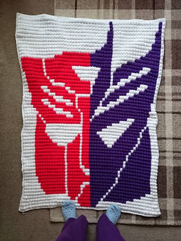 Crochet Autobot/Decepticon blanket complete