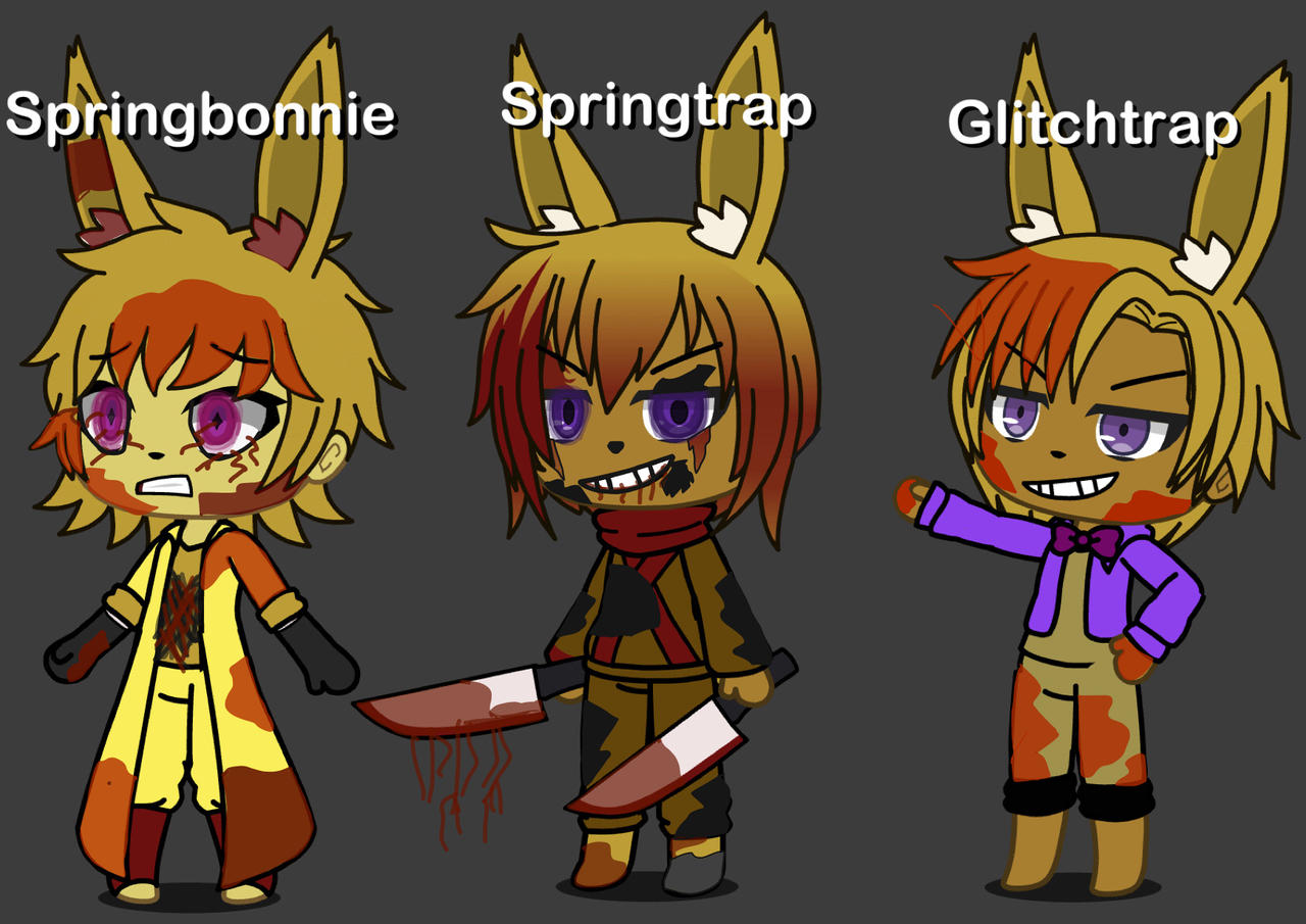 Classic Spring Bonnie and Animatronic Glitchtrap by GoldenRichard93 on  DeviantArt
