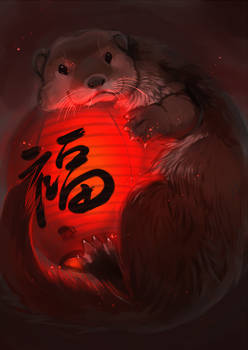 Lantern festival: Red Lantern and Otter