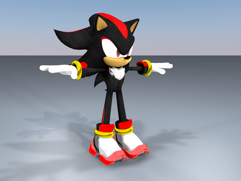 Shadow 3D Model Render (+DL) by pokearall on DeviantArt