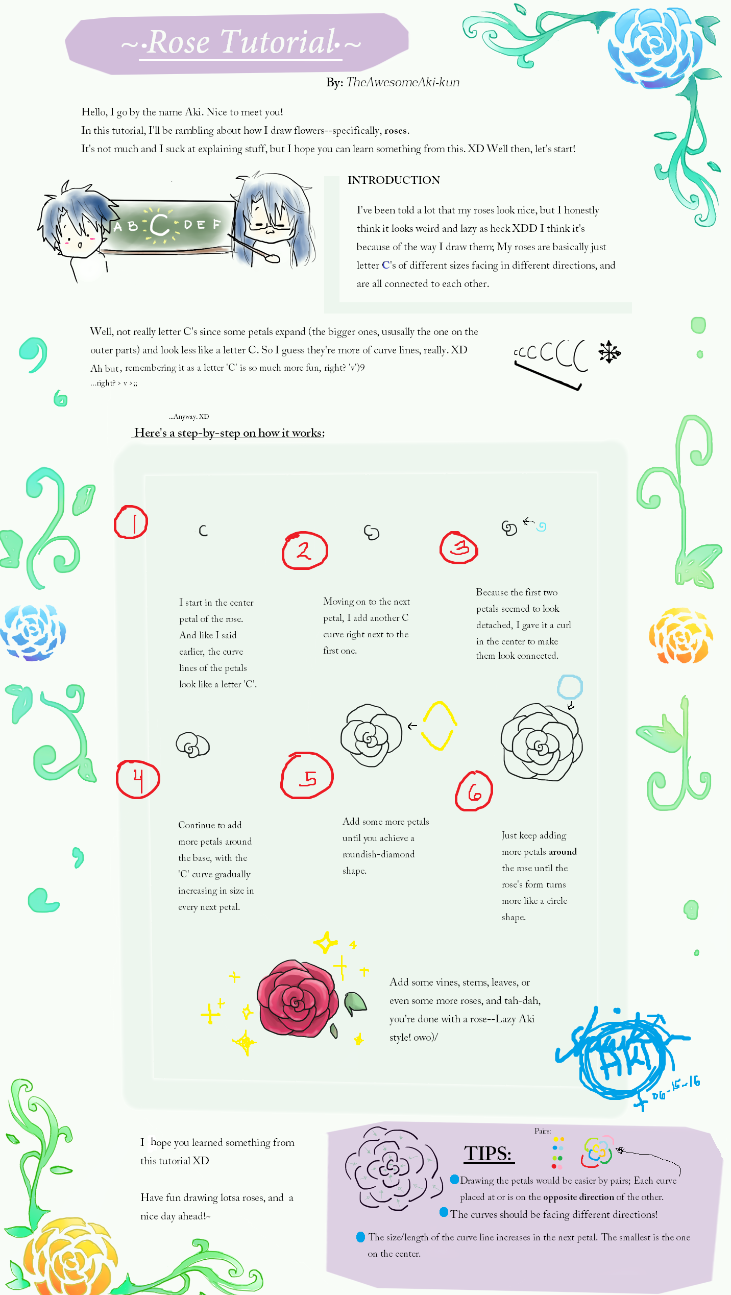 Drawing Roses Tutorial