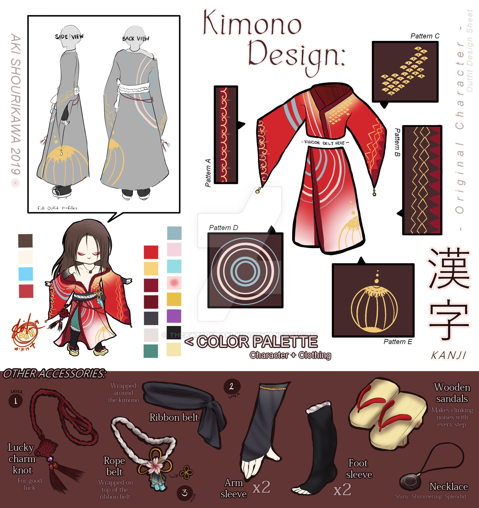 Kanji Outfit Reference Sheet by TheAwesomeAki-kun on DeviantArt