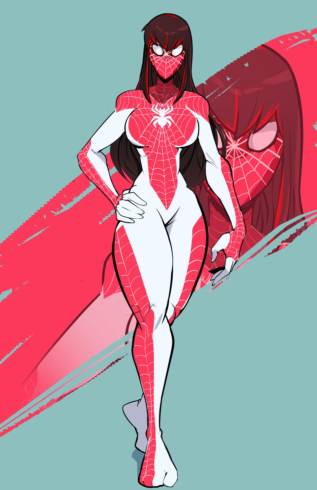 Mary Jane Watson as SpiderWoman/Spinneret by SilentmanX on DeviantArt
