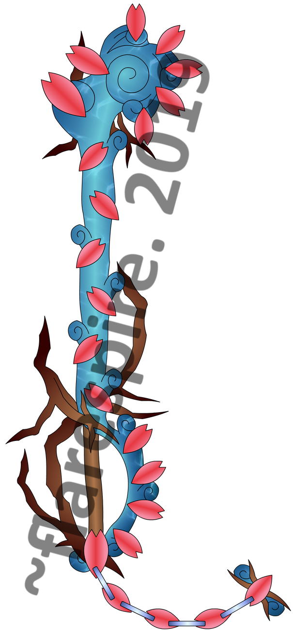 Custom Keyblade - Floral Cascade by flarespire on DeviantArt