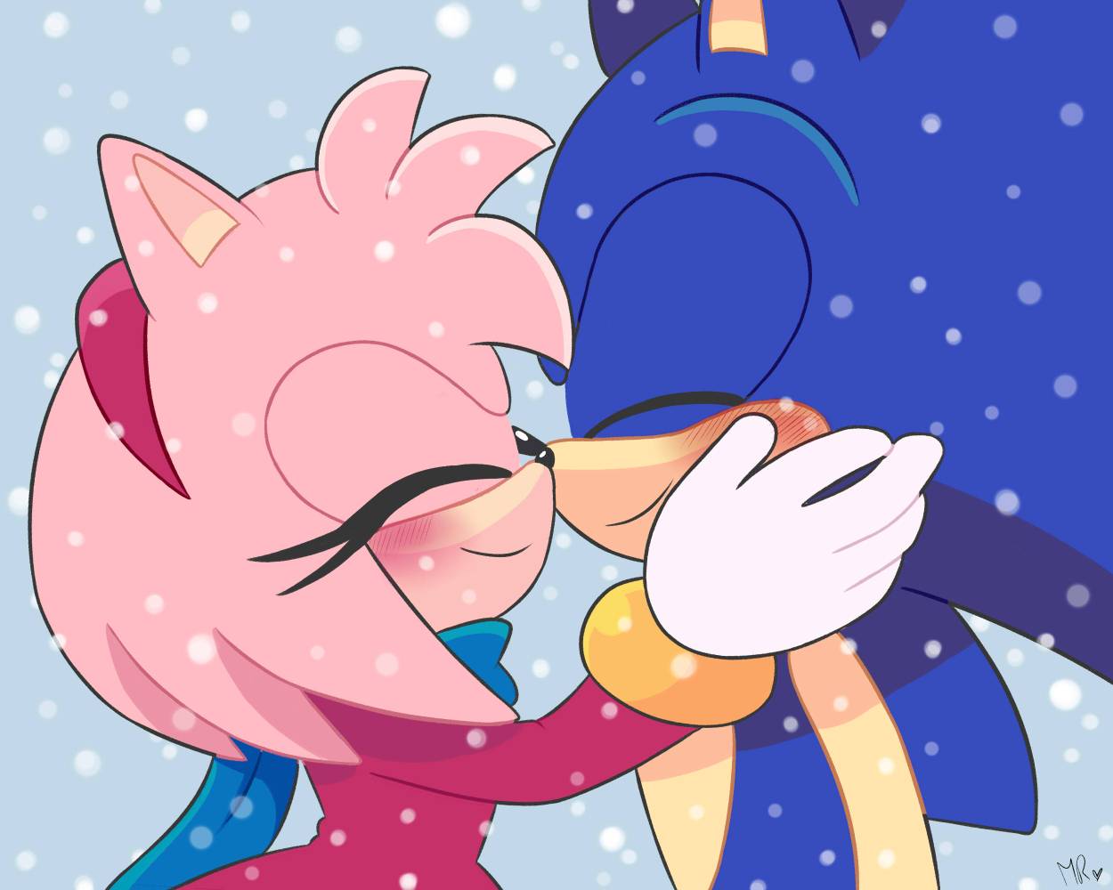 Sonamy 'a kiss' by Whydishard on DeviantArt