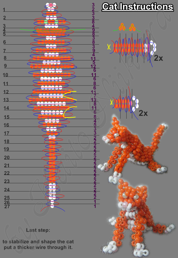 Beaded Cat Tutorial