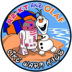 R2-KT and Olaf Like Warm Hugs patch design