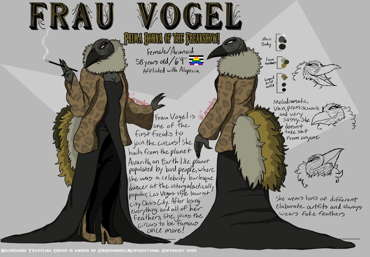 Frau Vogel - Belphegor's Traveling Circus by Cirqueobree on DeviantArt