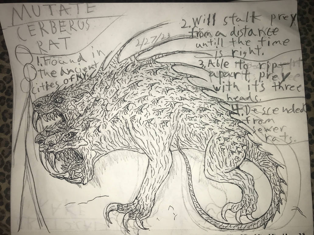 Mutate: Cerberus Rat by CreaturesandMonsters on DeviantArt