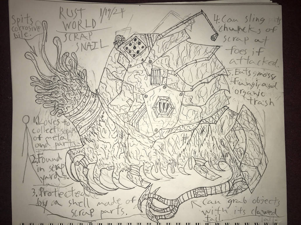 Rust World: Scrap Snail by CreaturesandMonsters on DeviantArt