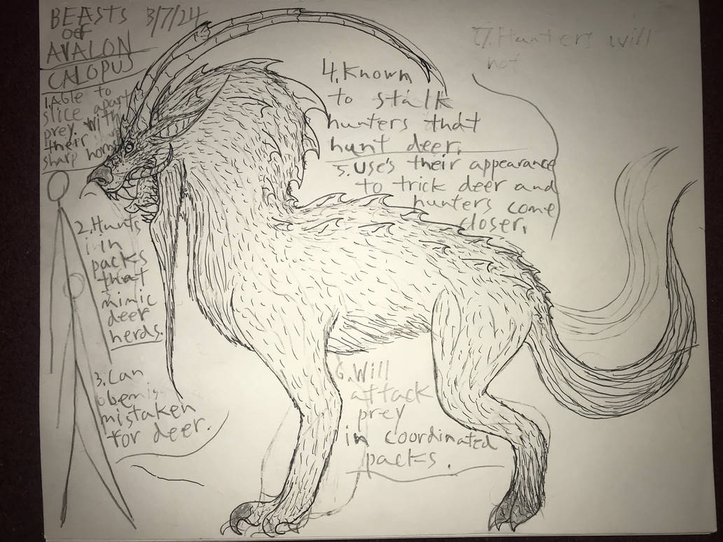 Beasts of Avalon: Calopus by CreaturesandMonsters on DeviantArt