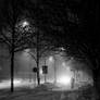 Some winter street at night