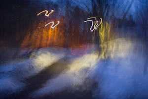 Impression in blue and orange