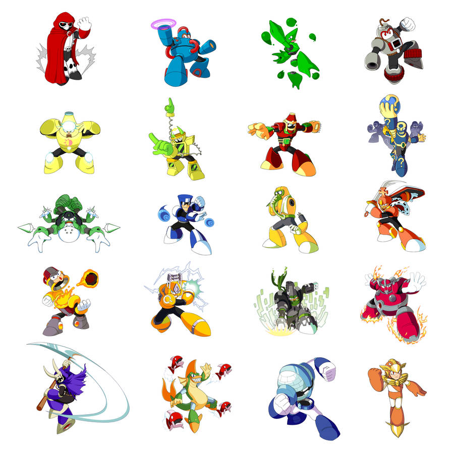 Mega Man Rock Force RM LineUp by KarakatoDzo on DeviantArt