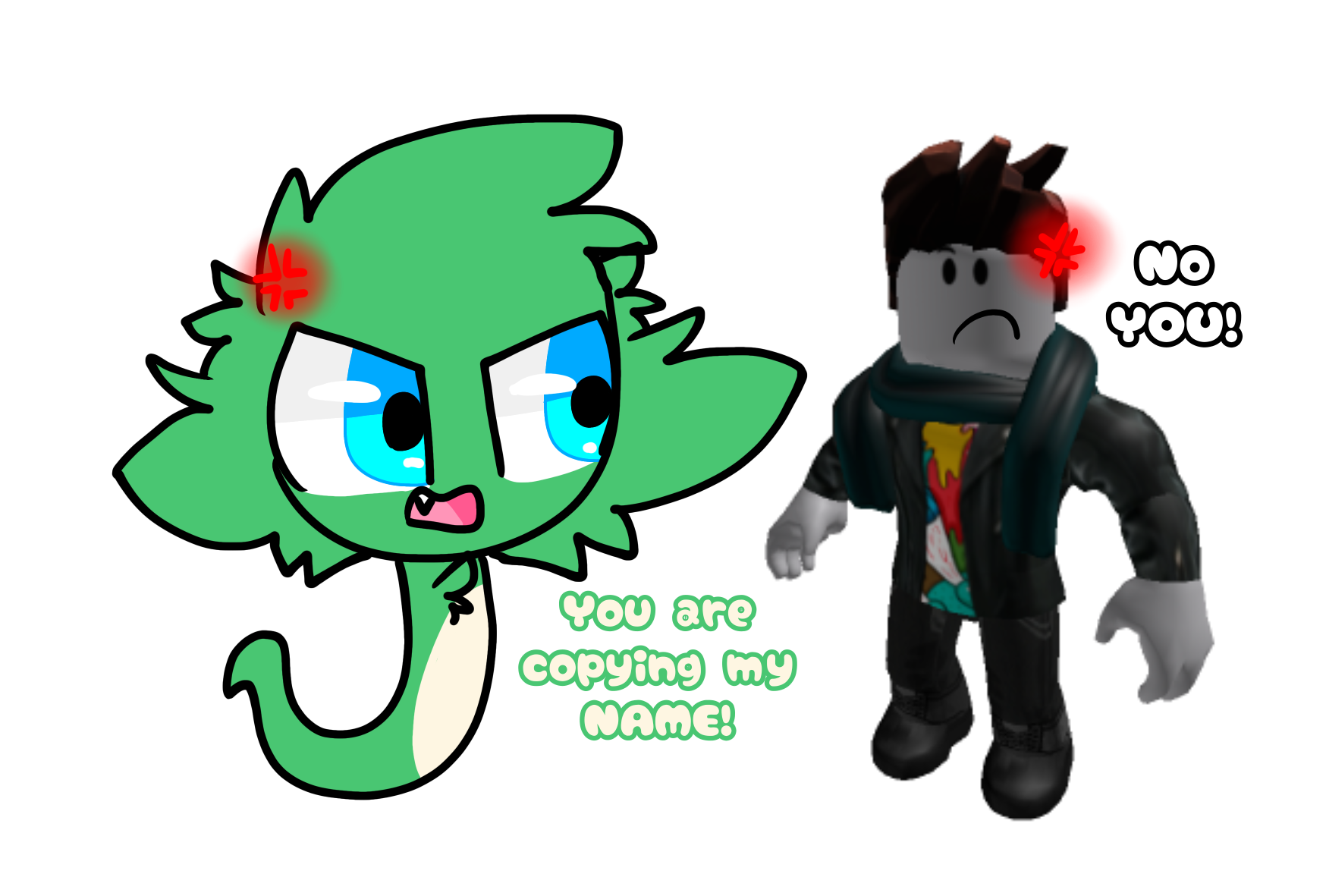 John (Roblox) and John (my oc) fighting by Pinithekitten on DeviantArt