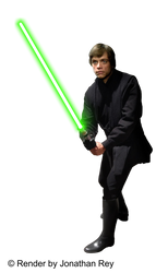 Luke Skywalker Jedi - Render PNG