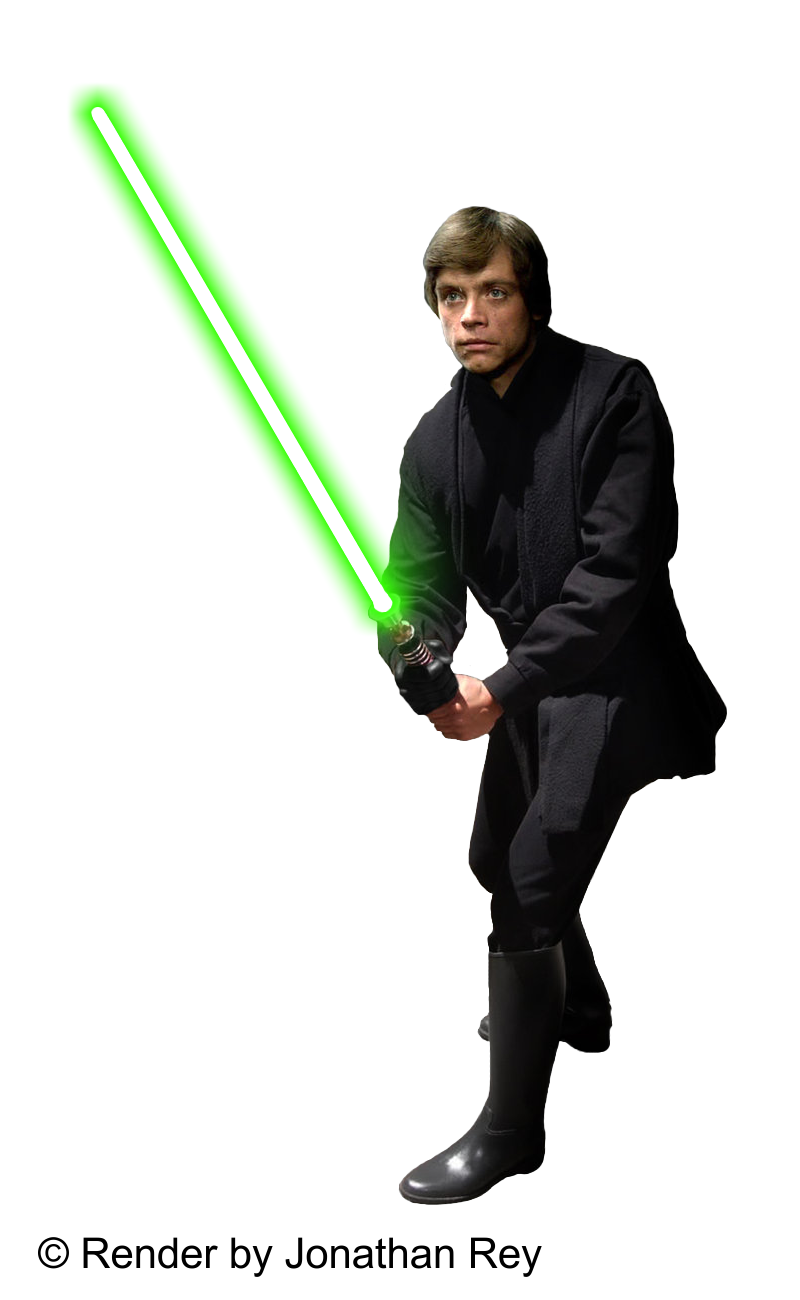 Luke Skywalker Jedi - Render PNG by jonathanrey