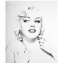 Marilyn Minimal Portrait with Hoop Earrings