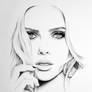 Scarlett Johansson Minimal Portrait