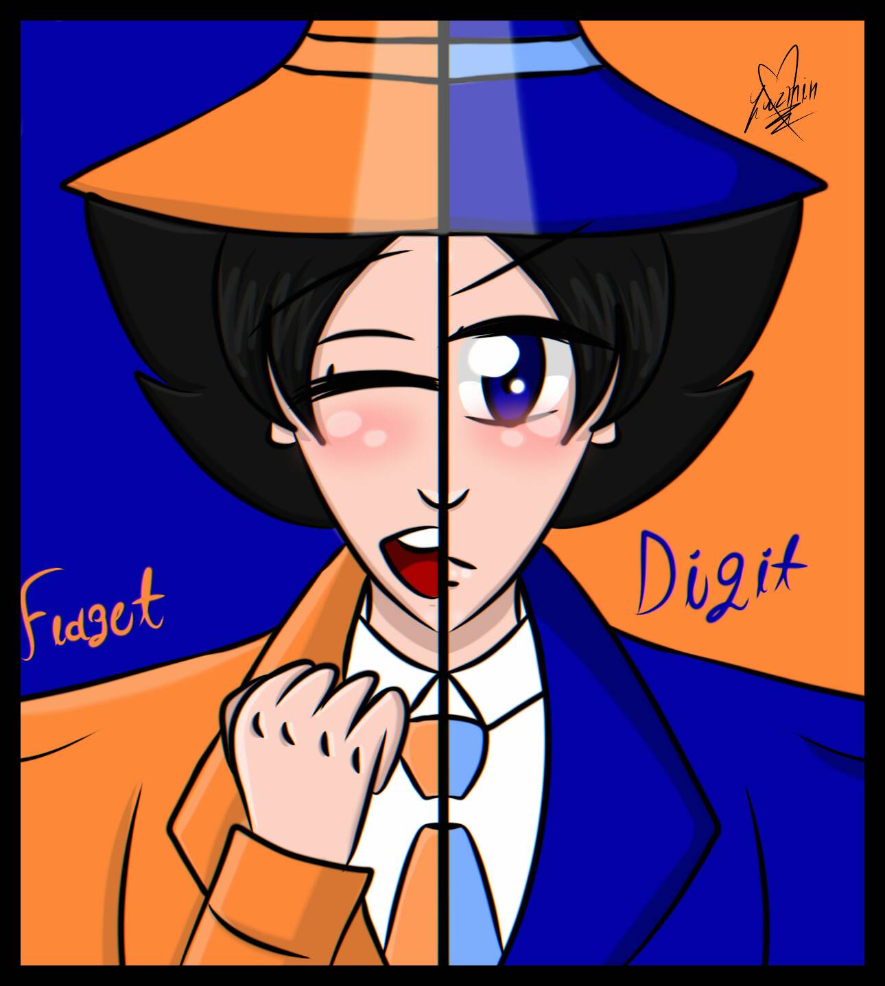fidget and digit human version by HATSUNEIORI on DeviantArt