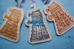 Doctor Who Embroidered Dalek Ornaments by kookookitty