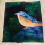 king fisher acrylic painting