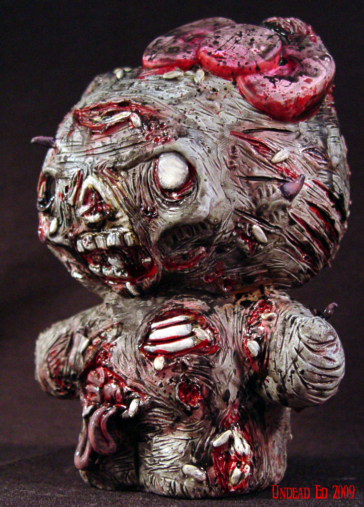 Zombie Hello Kitty Piggy Bank by Undead-Art